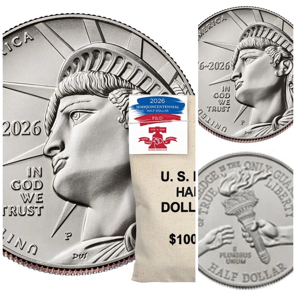 U.S. MINT Enduring Liberty Half Dollar 2026 200 Coin Bag Uncirculated P&D mints